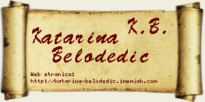 Katarina Belodedić vizit kartica